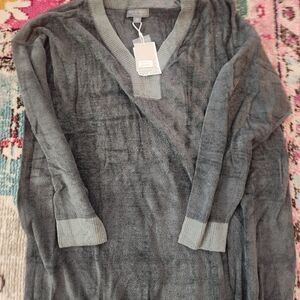 Barefoot Dreams Juniper Green Cozy Ultra Lite V-Neck Pullover